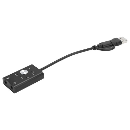 Karta dźwiękowa typu C do audio 7,1 kanałowy laptop zewnętrzny 2 w 1 karta dźwiękowa USB - Zdjęcie 7 z 12