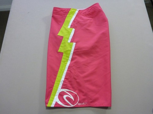 058 WOMENS EX-COND RIP CURL GIRL DK PINK / LIME / WHT BOARDSHORTS SZE 10 $70 RRP - Picture 4 of 6
