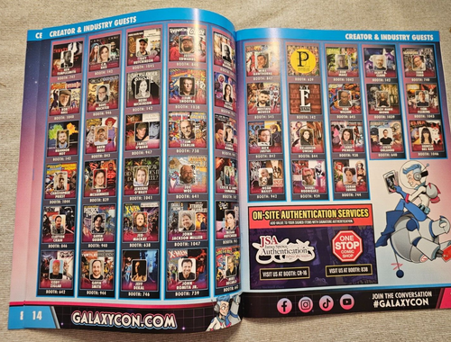 2024 GalaxyCon Raliegh Convention Program Schedule Booklet Celebrity Photos - Imagen 7 de 11