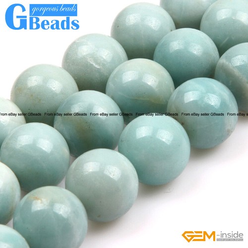 Cuentas de piedras preciosas redondas de amazonita natural para hacer joyas envío gratuito 15" - Imagen 56 de 57