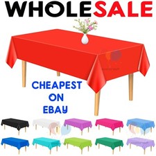 Plastic Rectangle Table Cover Cloth Wipe Clean Party Tablecloth Covers UK