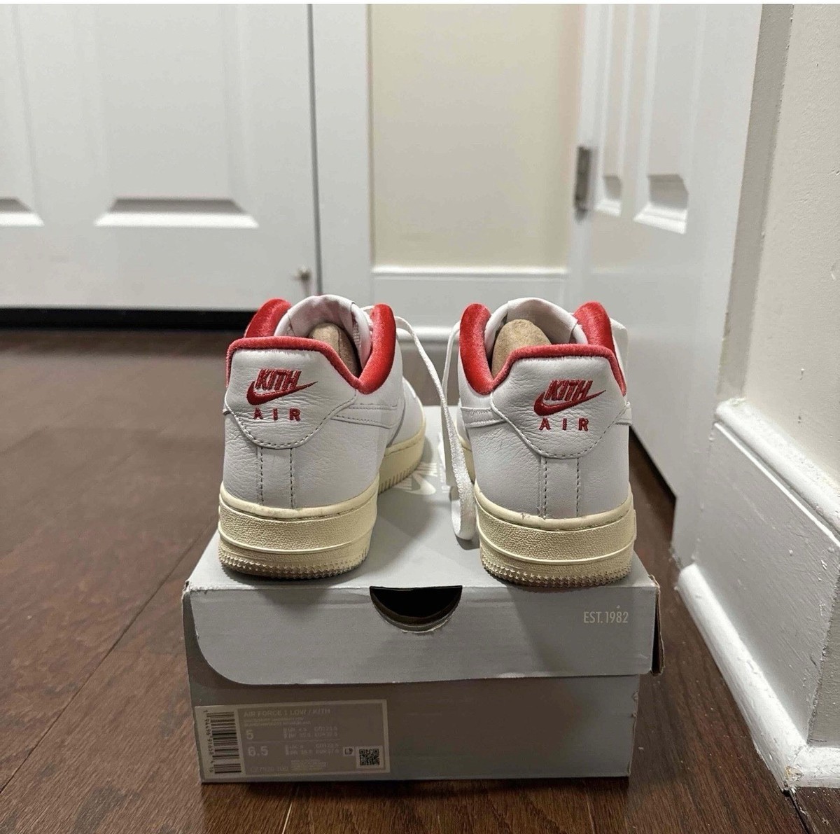 Nike Air Force 1 Low Kith Tokyo White Red Leather Sneakers CZ7926
