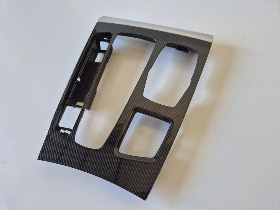 BMW X5 X6 Series F15 F16 Hidrográfica Fibra de Carbono Consola Central Trim LHD Foto 2 de 4