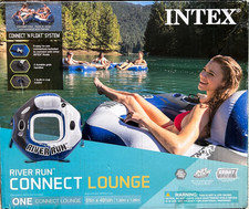 NEW Intex River Run 1 Lounge Raft 53" Inflatable Connect  Float Cup Holder