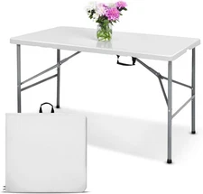 EconoHome 4ft Folding Table with Handle Portable
