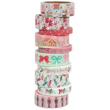 Yuletide Cheer Washi Tape 2025 Christmas Washi Tape Set 10 Rolls 50yd  Crafts