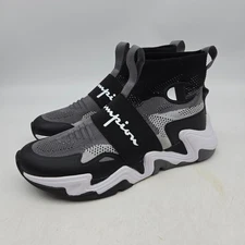 Champion Hyper Future Shoes Sneakers Youth Boys 6.5 Black Gray Womens 8.5