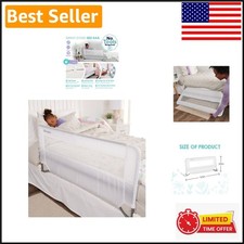 Swing Down Toddler Bed Rail Guard - Secure Sleep Solution for Twin to Queen Beds
