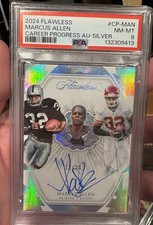 2024 Panini Flawless Football Marcus Allen Career Progressions Silver /20 PSA