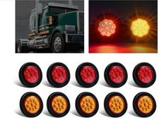 Luces led redondas de 2 pulgadas para remolque paquete de 10 unidades 12v ip67