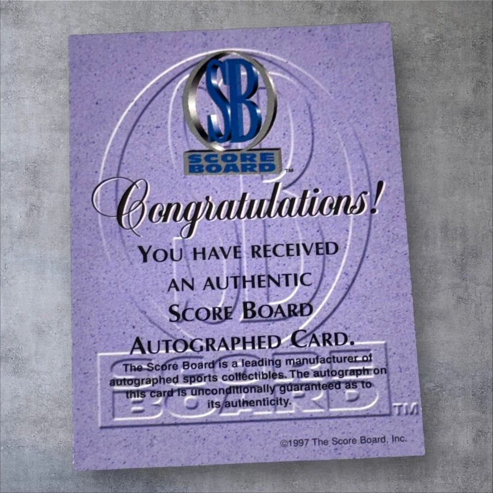 Tony Glover COORS 1997 SCOREBOARD AUTOGRAPHED RACING PACK PULLED NASCAR card - Image 2 of 2