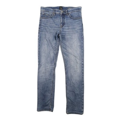 Hugo Boss Jeans Mens 31 Blue 020 Denim Delaware Slim Straight Stretch Size 31x30