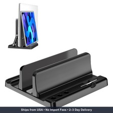 Vertical Laptop Stand Holder - Adjustable ABS Plastic Desktop Management Noteboo