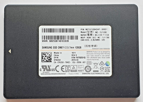 128 GB SATA III Samsung CM871 MZ-7LF128D 2D-NAND TLC SSD 2.5" interne Festplatte