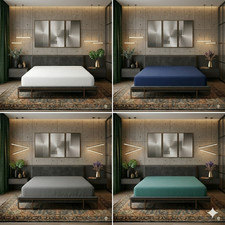 Deep Pocket Fitted Sheet 25cm Microfiber Soft Elastic Mattress Cover Breathable