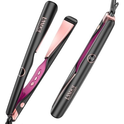 Glätteisen Lockenstab 2-in-1 Keramik Titan Wellen Glätten Haarstyling