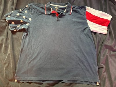 RedHead American Flag Polo Mens Shirt Size 2XL Short Sleeve 4th of July