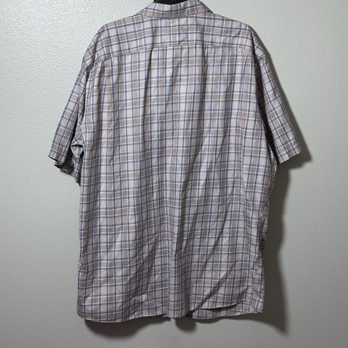 Nordstrom Men Smartcare Plaid Beige/Tan Button Down Shirt Wrinkle Free size XXL - Picture 5 of 8