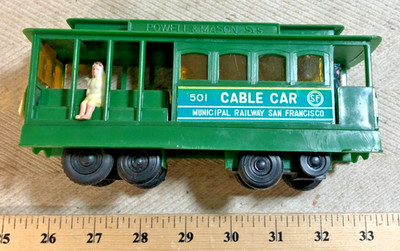 501 Powell & Mason San Francisco trolley, green plastic, friction works (C)