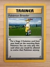 Pokemon Breeder 76/102 Base Set Shadowless Rare Pokemon Card Near Mint