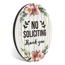 No Soliciting Sign for House or Office, No Solicitors Sign for Front Door or
