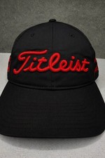 Titleist Pro V1 HP Golf Hat Cap Black Red Adjustable FootJoy FJ Adult EUC