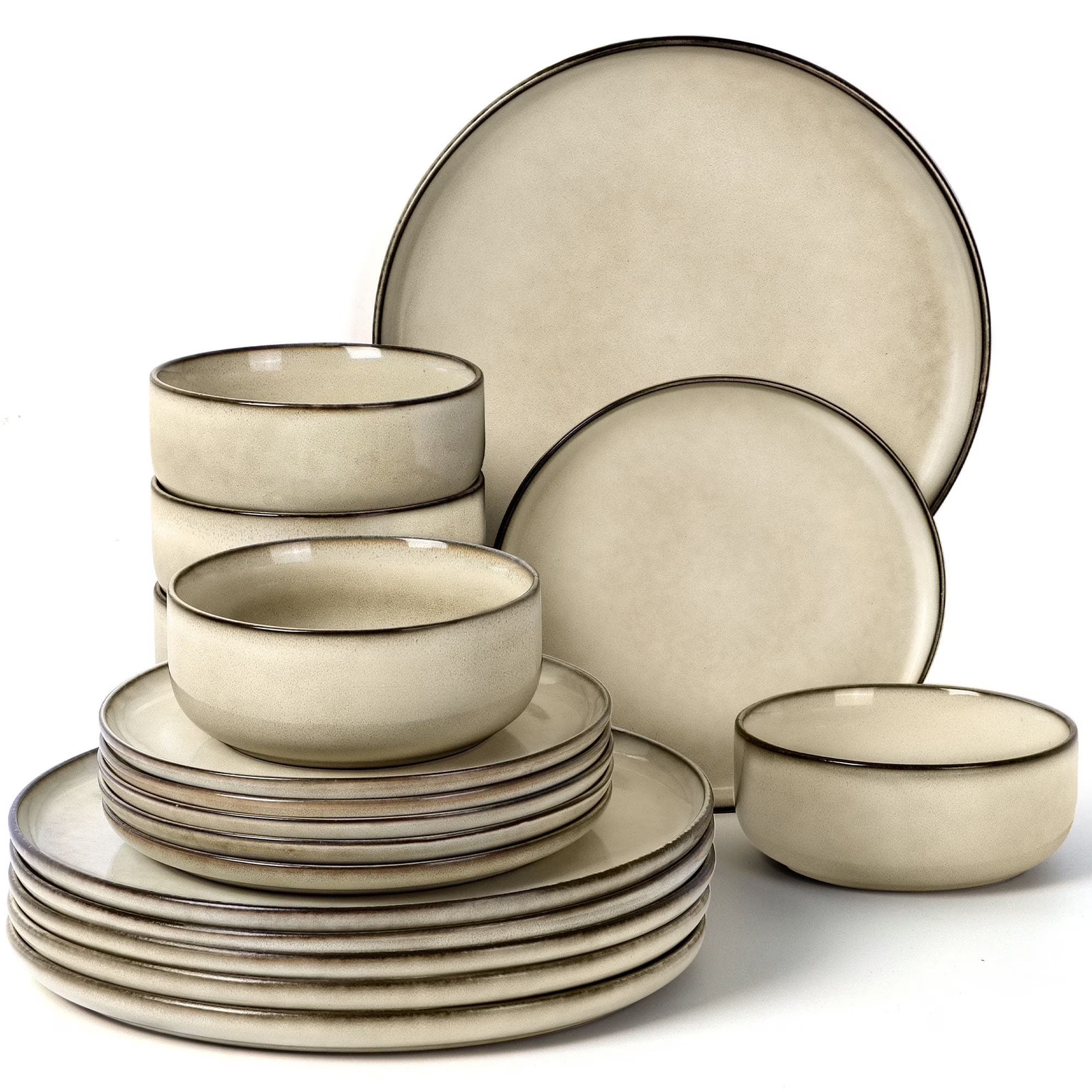 S For 6, 18-piece Plates And Bowls Set