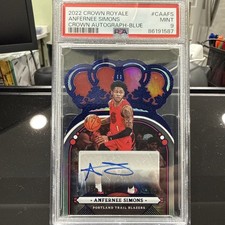 2022 CROWN ROYALE ANFERNEE SIMONS CROWN AUTOGRAPH-Blue 54/75 