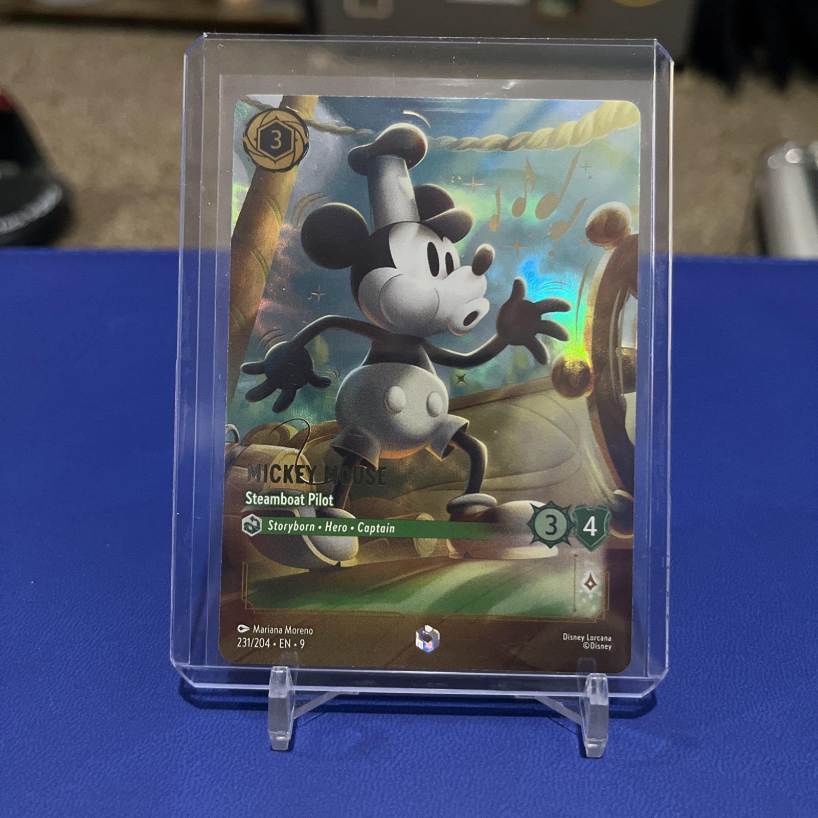 Mickey Mouse - Steamboat Pilot 231/204 (Enchanted Foil) Lorcana Fabled NM