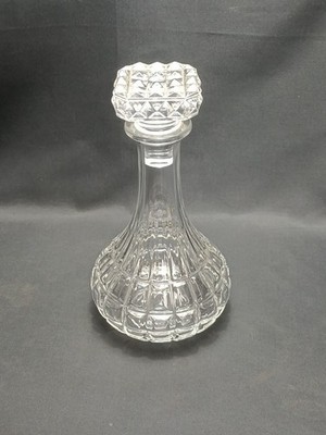 Kristallklare Glas Karaffe mit Stopfen Bargeschirr Schnapsflasche Vintage Stil
