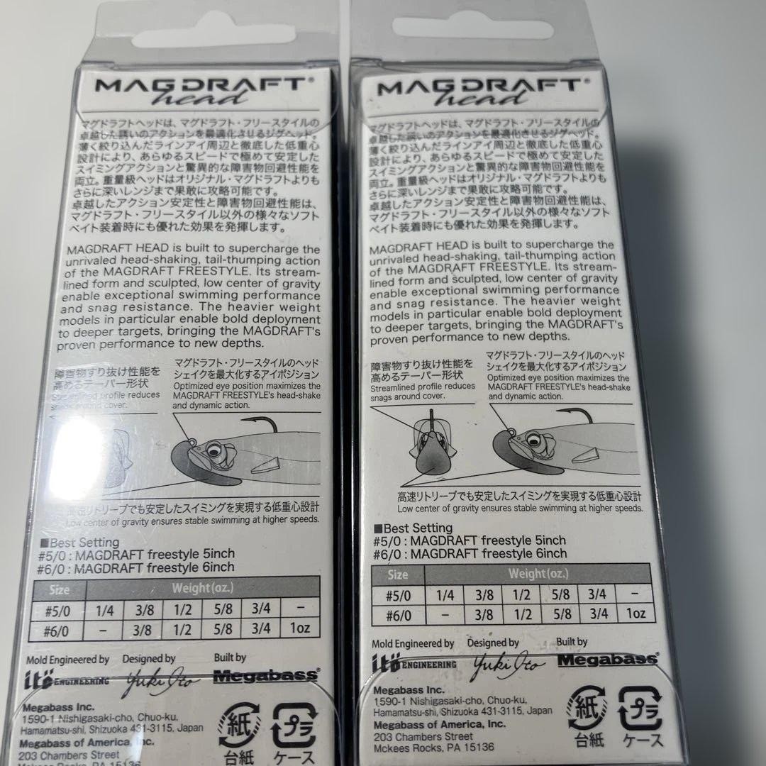 Megabass Mag Draft Head Jig Head for Swimbait, 3/4oz & 1/4oz, Unused - Image 5