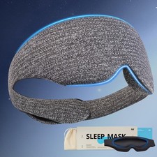 Sleep Eye Mask 100 Percent Blackout 3D Sleep Mask for Side Sleepers Gray
