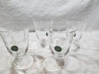 LENOX CRYSTAL LIGHTHOUSE ETCHED GLASSES (4) 4-1/2" TALL