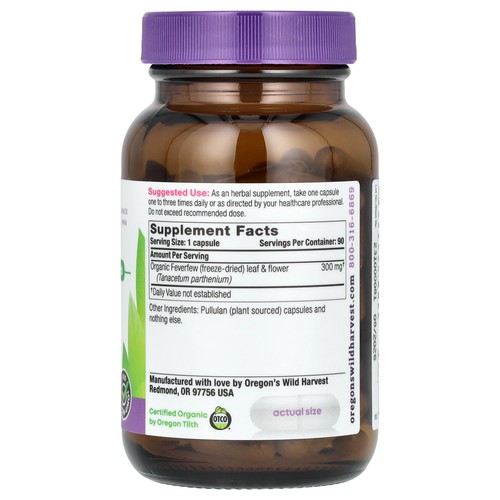 Feverfew, 90 Vegan Capsules (300 mg per Capsule) - Picture 2 of 2