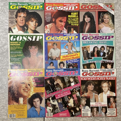 #ad Lot Of 9 Rona Barrett#x27;s Gossip Magazine 1970#x27;s 1980#x27;s Hottest Hunks Hollywood LA $64.99