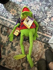 Vtg Macys Official Kermit the Frog-Tographer Plush Stuffed Animal w/ Camera