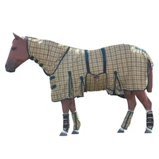 AD Hilason Horse Fly Sheet Fleece Boot Uv Protect Mesh Bug Mosquito