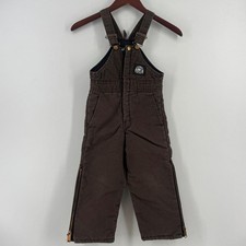 Vintage Polar King by Key Kids Brown Insulated Duck Canvas Bib Overalls XS