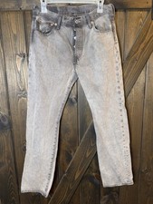 Levis 501 Jeans Gray Denim Straight Leg Button Fly Original Fit 30 X 30