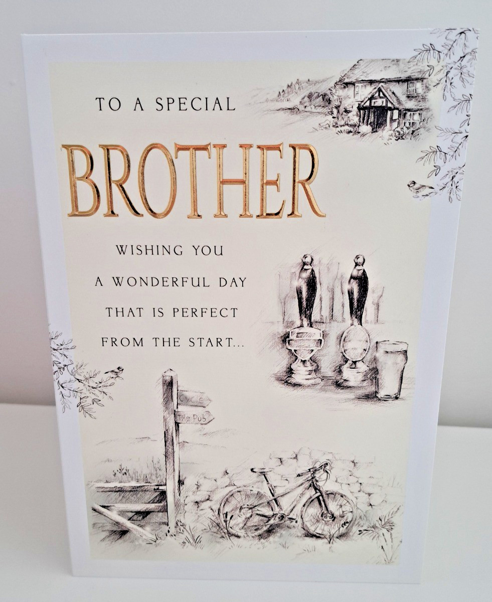 To A Special Brother Birthday Card .23x15cm (9x6 Inches)