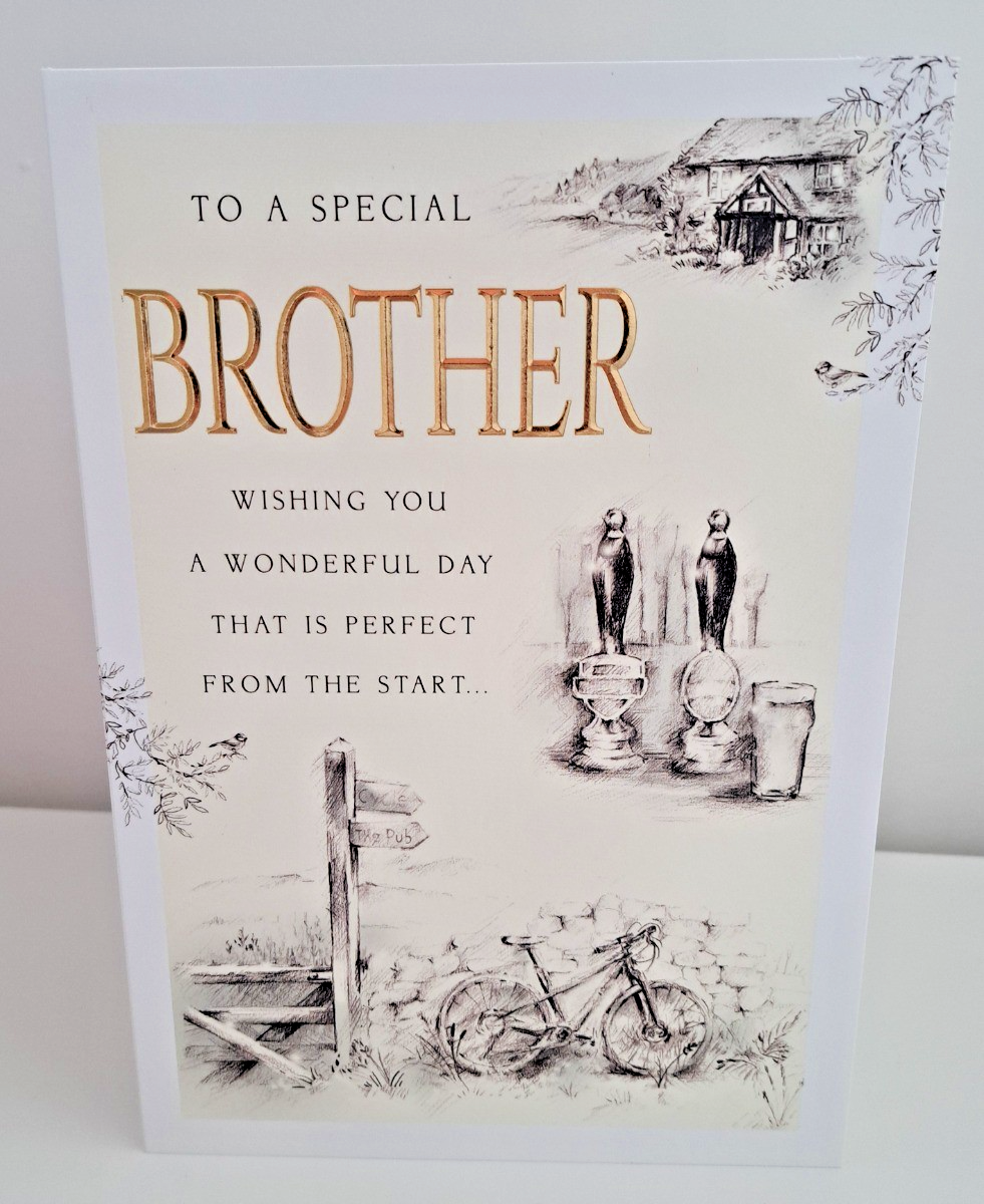 To A Special Brother Birthday Card .23x15cm (9x6 Inches)