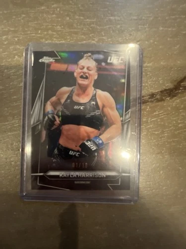 2026 Topps Chrome UFC Kayla Harrison Base /10 Black Refractor