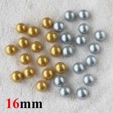 16mm Glass Ball Marbles Silver Yellow Traditional Vintage Classic Kids Toy Games