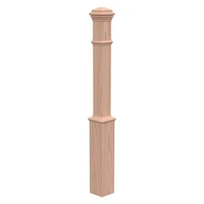 EVERMARK Newel Post 5"x55" Unfinished Red Oak Plain Solid Core Box Heavy Duty