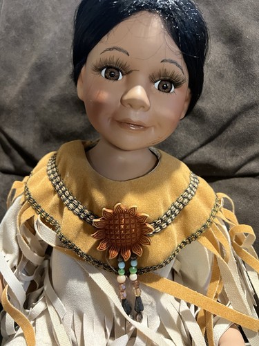 Muñeca de porcelana india rara de colección - Imagen 5 de 7