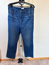 Good American Good Legs Straight Leg Mid Rise Medium Wash Stretch Jeans 18 Blue