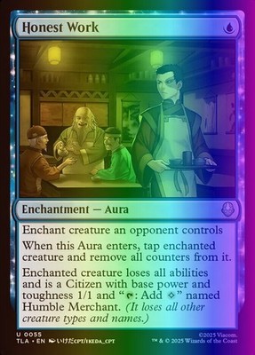 MTG Magic the Gathering Honest Work (55/447) Avatar The Last Airbender LP FOIL