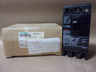 NEW ITE Siemens HED4 HED43B015L 3 Pole 15 Amp 600V Circuit Breaker HED43B015 NOB