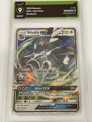 2018 Pokemon Silvally GX 116/156 S&M Ultra Prism Graded 9 Mint