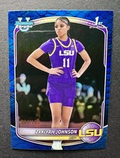 2025-26 bowman basketball ZAKIYAH JOHNSON Blue Reptilian/150 LSU Tigers 